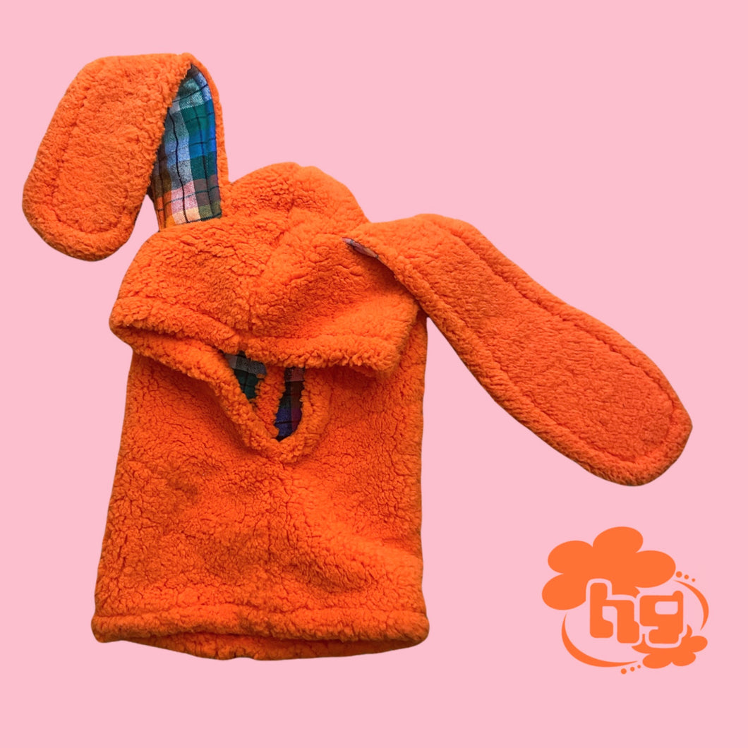 Orange bunny hood